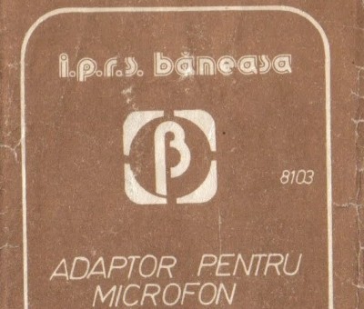 Microphone adapter - IPRS Baneasa - Prospect 8103