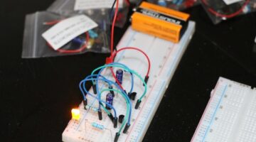 Stable circuit with 2 LEDs - Electronic fireflies