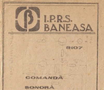 Comanda sonora - I.P.R.S. Baneasa - Prospect 8107 - Comanda de la distanta