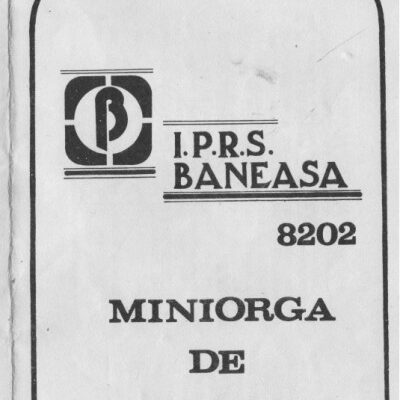 Miniorga de lumini - I.P.R.S. Baneasa - Prospect 8202