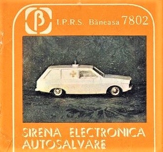 Sirena electronica autosalvare - I.P.R.S. Baneasa - Prospect 7802