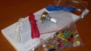 Vu-meter with transistors - level indicator of the audio signal