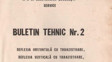 Buletin tehnic - Electronica Bucuresti Nr.2 - Televizoarele Electronica Sport