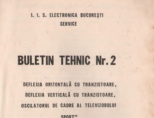 Technical bulletin - Electronica Bucuresti Nr.2