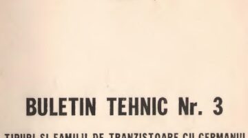 Buletin tehnic - Electronica Bucuresti Nr.3
