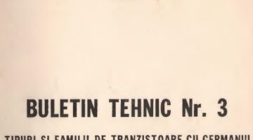 Buletin tehnic - Electronica Bucuresti Nr.3