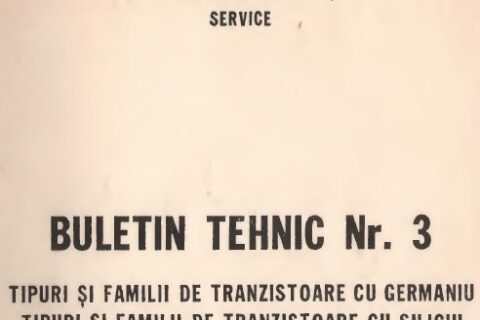 Buletin tehnic - Electronica Bucuresti Nr.3