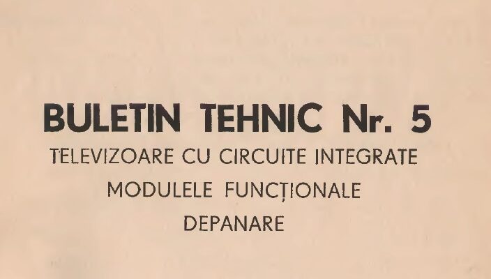 Buletin tehnic - Electronica Bucuresti Nr.5