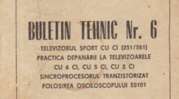 Buletin tehnic - Electronica Bucuresti Nr.6