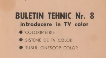 Buletin tehnic - Electronica Bucuresti Nr.8 - Sistemul de TV color SECAM