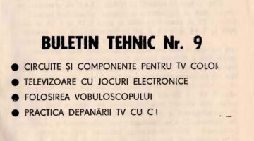 Buletin tehnic - Electronica Bucuresti Nr.9 - Televizoare portabile cu jocuri electronice