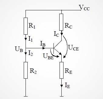 Circuit de polarizare pentru tranzistorul bipolar