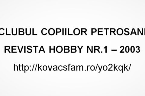 Revista Hobby Petrosani - nr1 - 2003