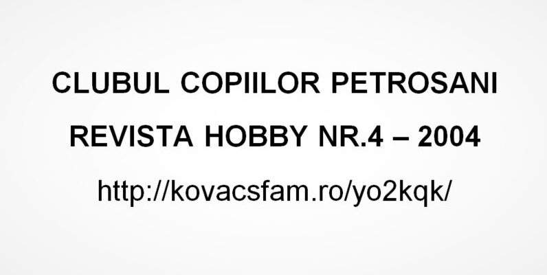 Revista Hobby Petrosani – nr4 – 2004